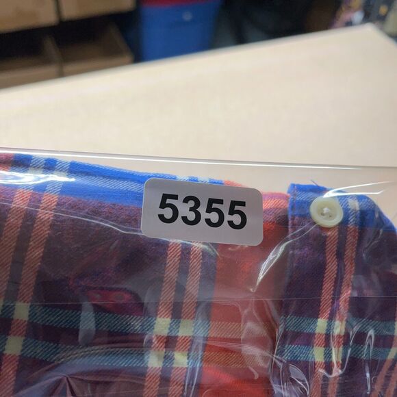 Old Navy Shirt Women Small Red Blue Classic Flannel Plaid Button-Up Chore Barn - Picture 10 of 11